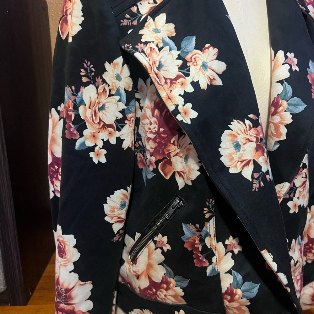 Philosophy Navy Jacket with Floral Design